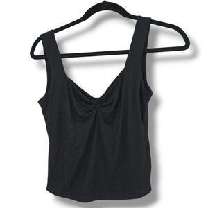 ForeFair Sleeveless Black Tank Top Sweetheart Neckline Casual Basic Top‎ Size M